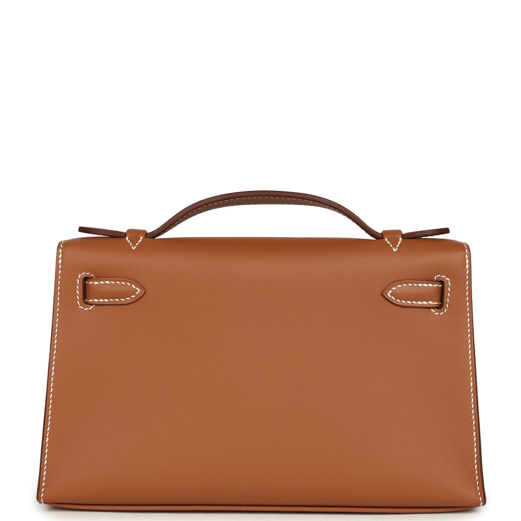 Hermes Kelly Pochette Gold Swift Gold Hardware