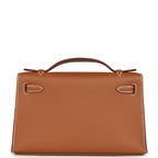 Hermes Kelly Pochette Gold Swift Gold Hardware