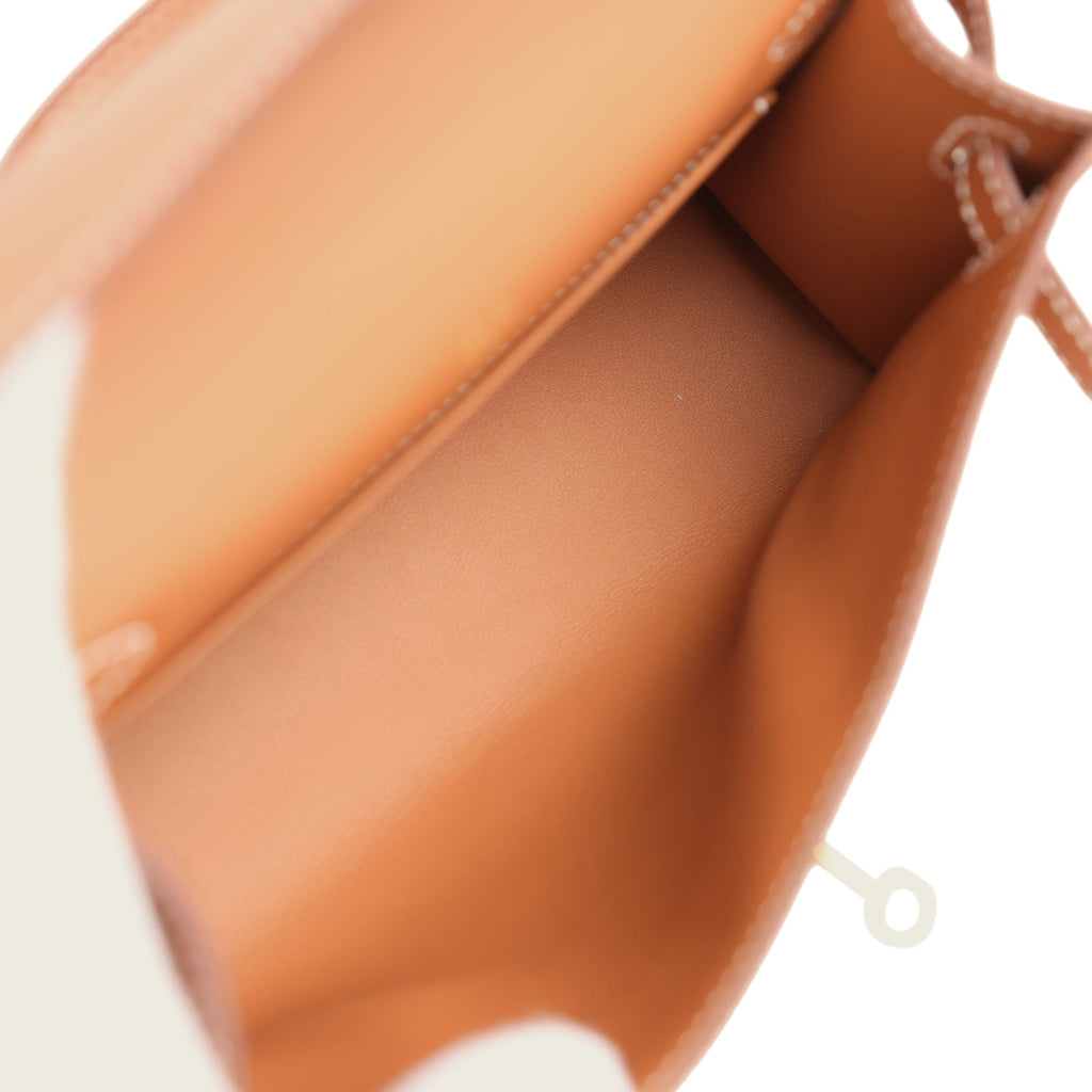 Hermes Kelly Pochette Gold Swift Gold Hardware