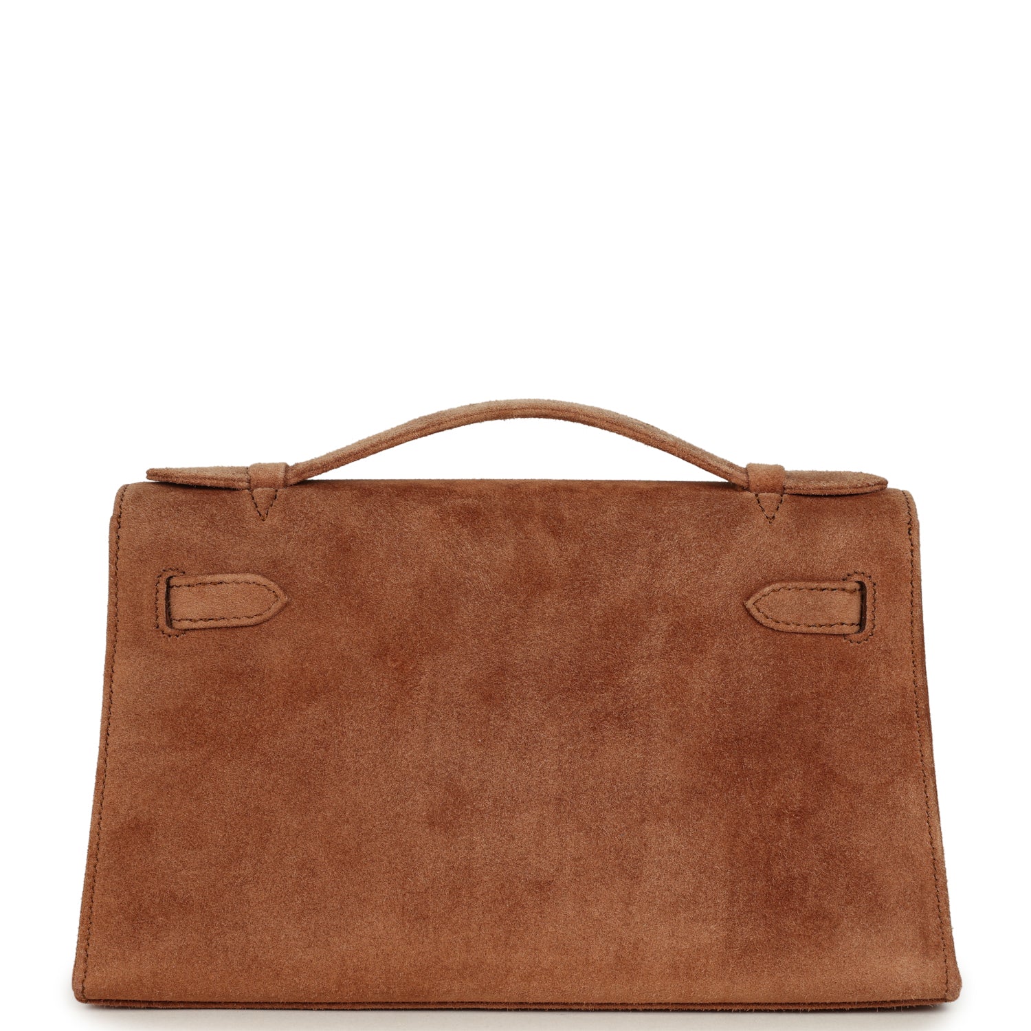Vintage Hermes Kelly Pochette Fauve Doblis Palladium Hardware