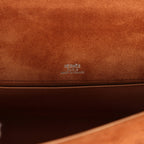 Vintage Hermes Kelly Pochette Fauve Doblis Palladium Hardware