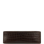 Vintage Hermes Kelly Pochette Havane Matte Niloticus Crocodile Palladium Hardware