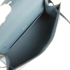Hermes Kelly Pochette Bleu Tempette Swift Palladium Hardware
