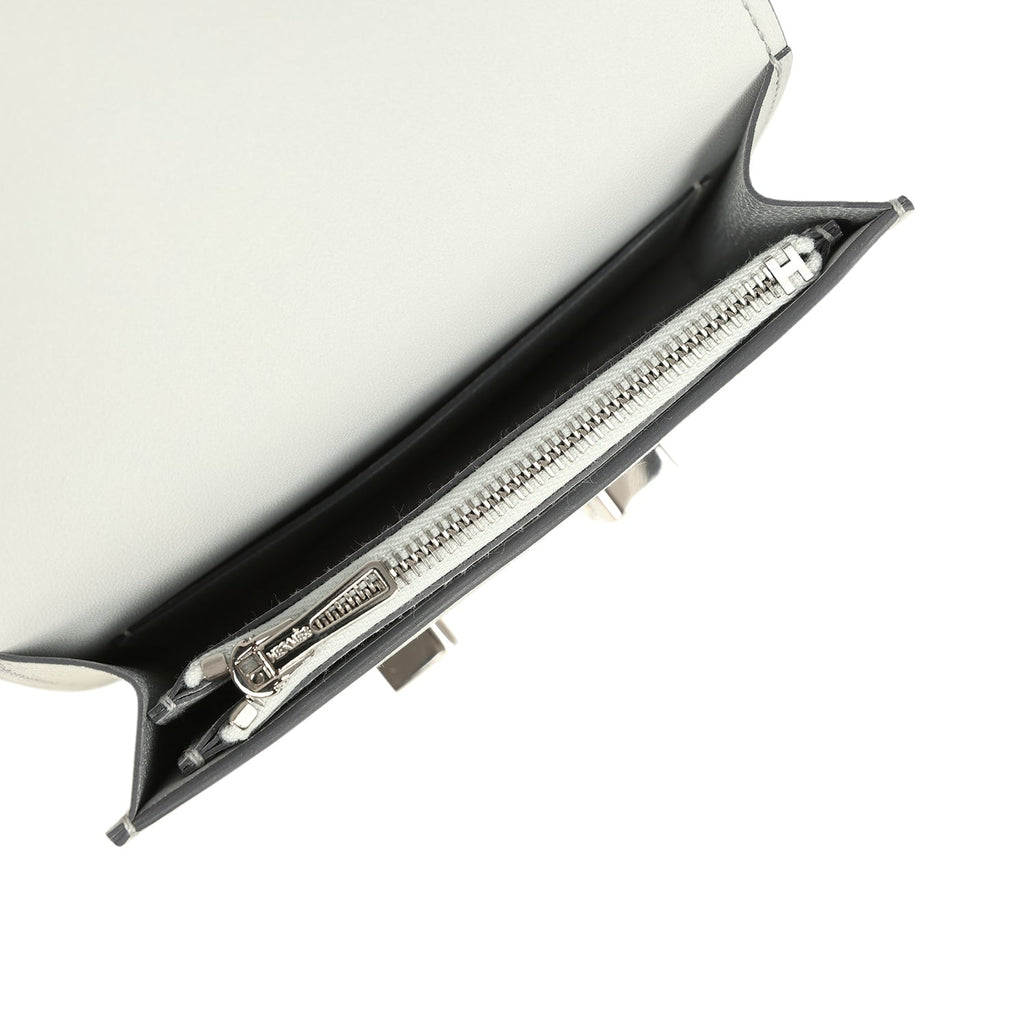 Hermes Constance Slim Wallet Argent Chevre Chamkilight Palladium Hardware