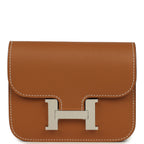 Hermes Constance Slim Wallet Gold Epsom Palladium Hardware