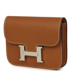 Hermes Constance Slim Wallet Gold Epsom Palladium Hardware