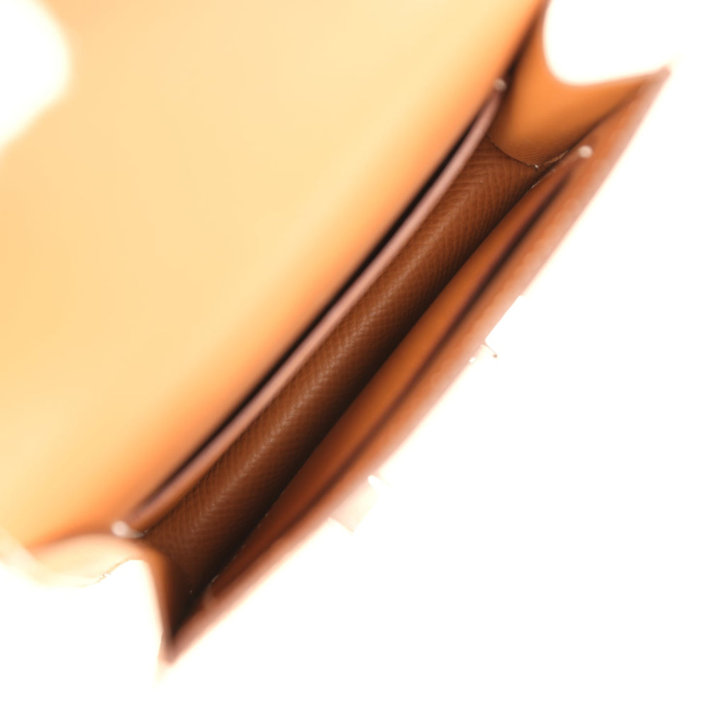 Hermes Constance Slim Wallet Gold Epsom Palladium Hardware