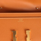 Hermes Constance Wallet To Go Toffee Epsom Gold Hardware