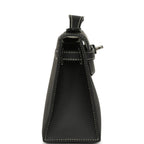 Hermes Special Order (HSS) Kelly Pochette Black Verso Swift Palladium Hardware