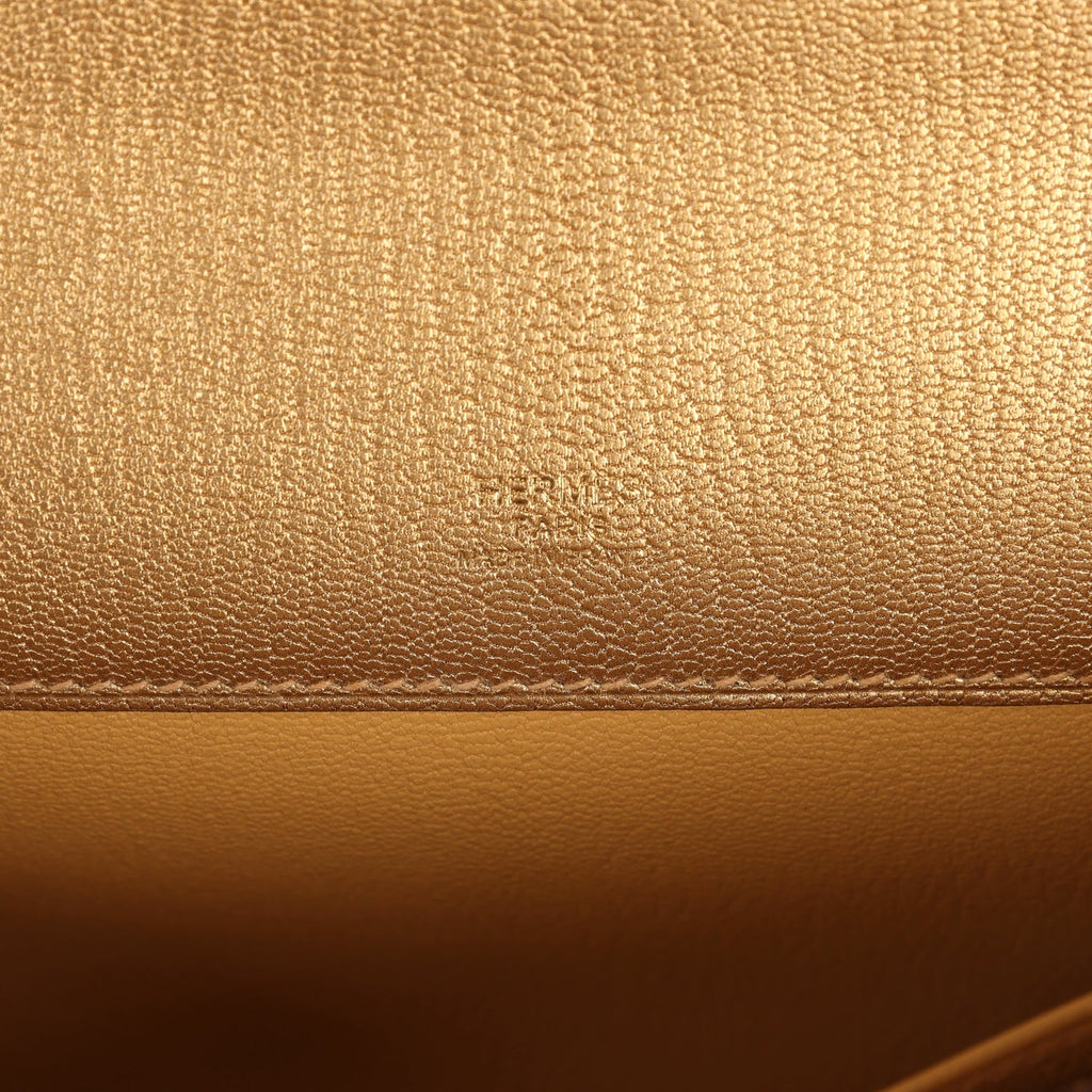 Hermes Kelly Cut Dore Chevre Chamkilight Permabrass Hardware