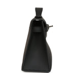 Hermes Kelly Pochette Black Swift Palladium Hardware