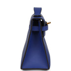 Hermes Kelly Pochette Bleu Electric Swift Gold Hardware