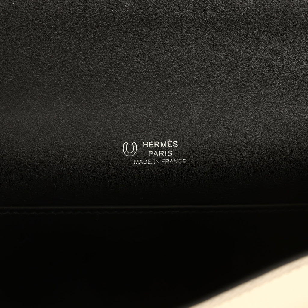 Hermes Special Order (HSS) Kelly Pochette Beton and Black Swift Palladium Hardware