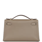Hermes Special Order (HSS) Kelly Pochette Gris Asphalte Verso Swift Permabrass Hardware