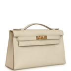 Hermes Special Order (HSS) Kelly Pochette Beton Verso Swift Gold Hardware