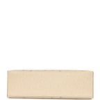 Hermes Kelly Pochette Craie Ostrich Palladium Hardware