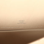 Hermes Kelly Pochette Craie Ostrich Palladium Hardware