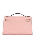 Hermes Kelly Pochette Rose Sakura Swift Palladium Hardware