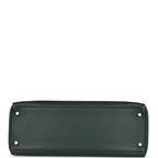 Hermes Ghillies Kelly 35 Retourne Vert Fonce Clemence and Vert Anglais Evercolor Palladium Hardware