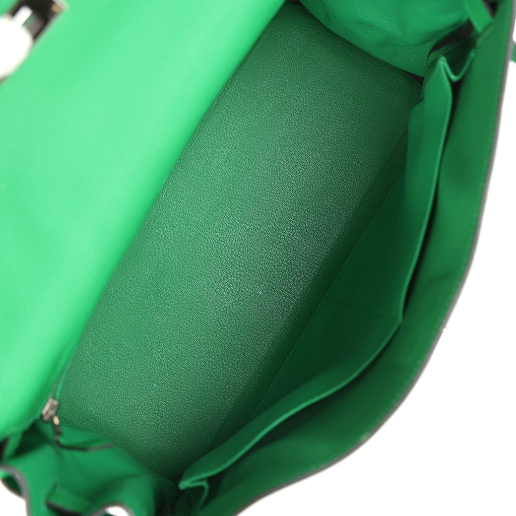 Hermes Kelly Retourne 32 Bambou Togo Palladium Hardware