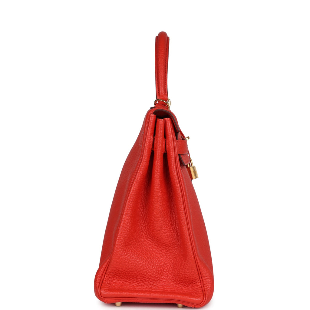 Hermes Kelly Retourne 35 Capucine Togo Gold Hardware