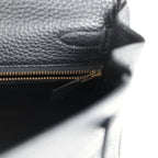 Vintage Hermes Kelly Retourne 32 Black Ardennes Gold Hardware