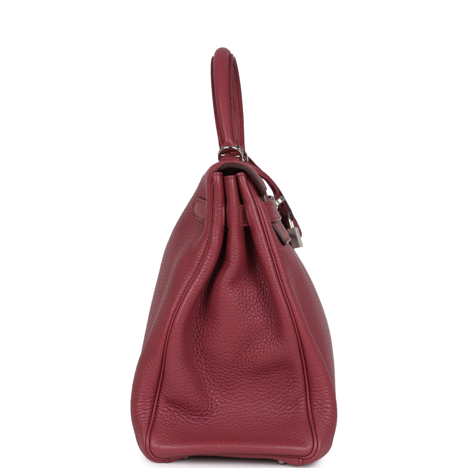 Hermes Retourne Kelly 35 Bois De Rose Clemence Palladium Hardware