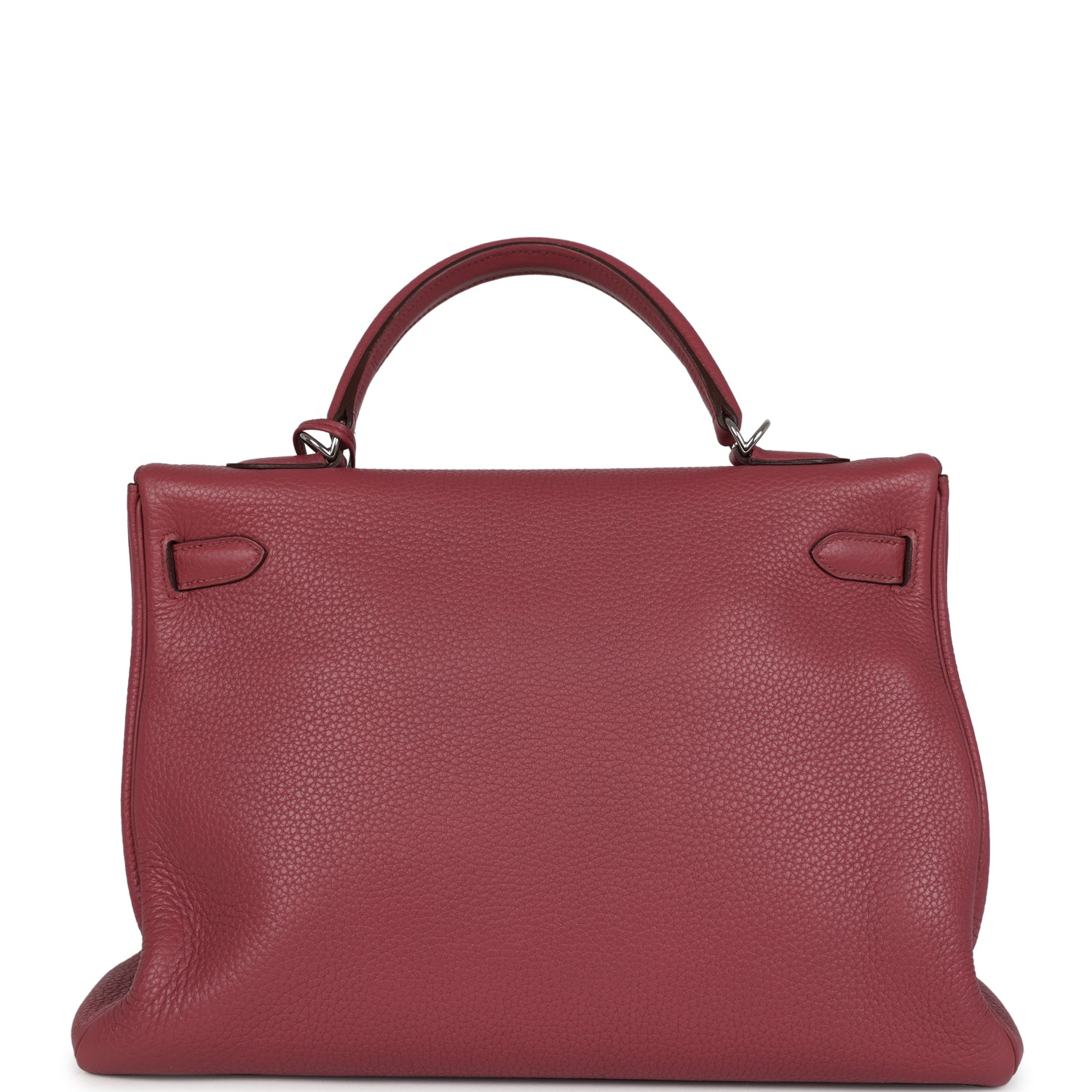Hermes Retourne Kelly 35 Bois De Rose Clemence Palladium Hardware
