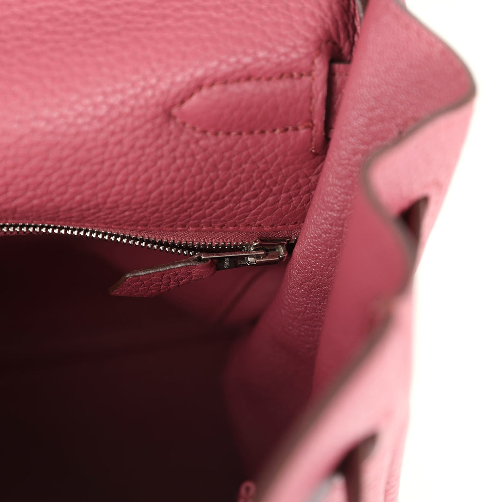 Hermes Retourne Kelly 35 Bois De Rose Clemence Palladium Hardware