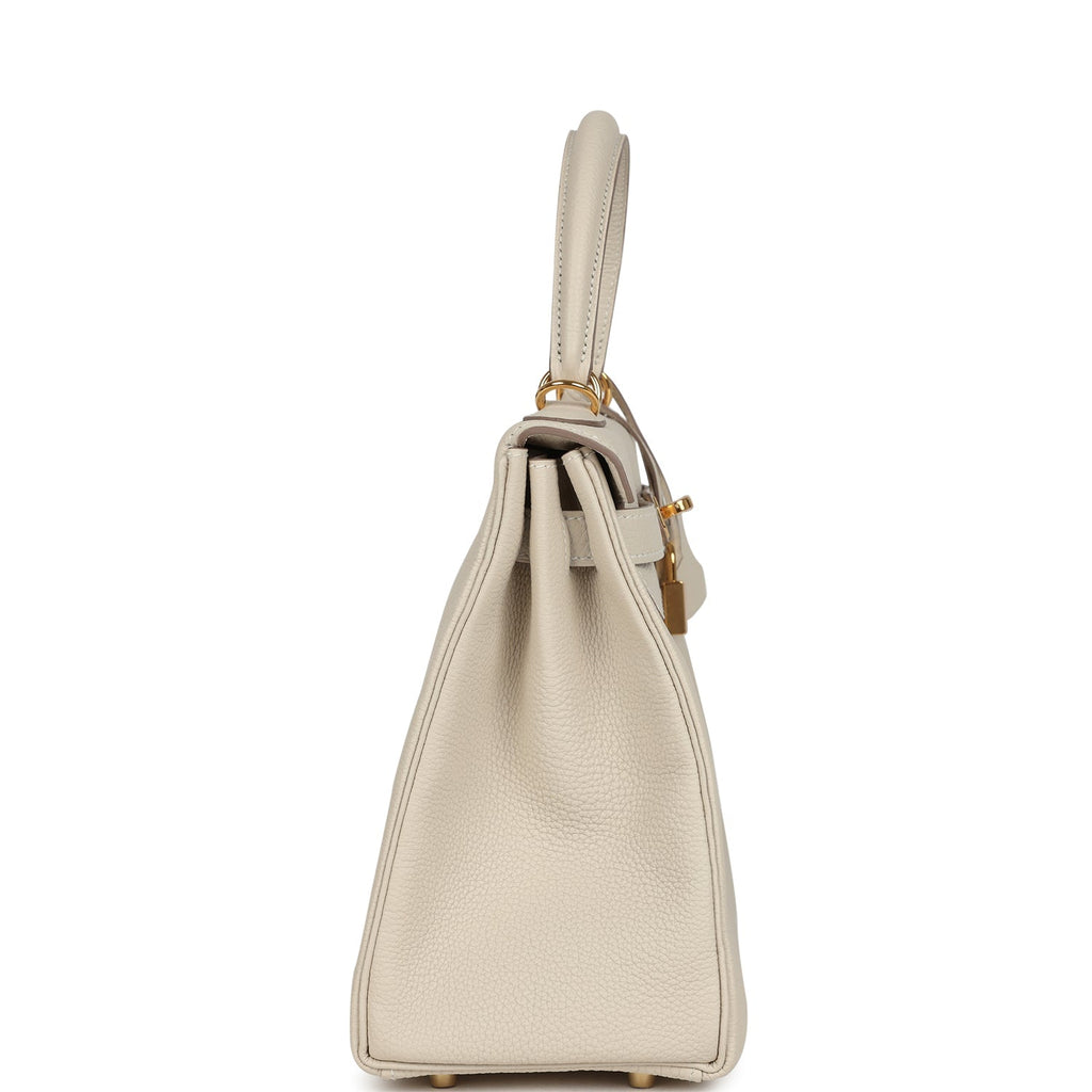 Hermes Kelly Retourne 28 Craie Togo Gold Hardware