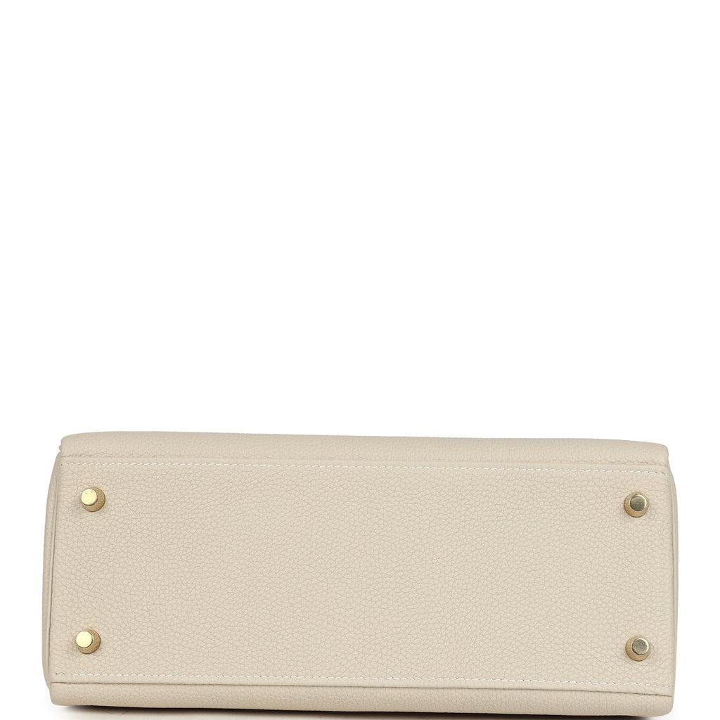 Hermes Kelly Retourne 28 Craie Togo Gold Hardware