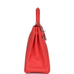 Hermes Retourne Kelly 35 Rose Jaipur Clemence Palladium Hardware
