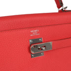Hermes Retourne Kelly 35 Rose Jaipur Clemence Palladium Hardware