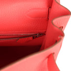 Hermes Retourne Kelly 35 Rose Jaipur Clemence Palladium Hardware