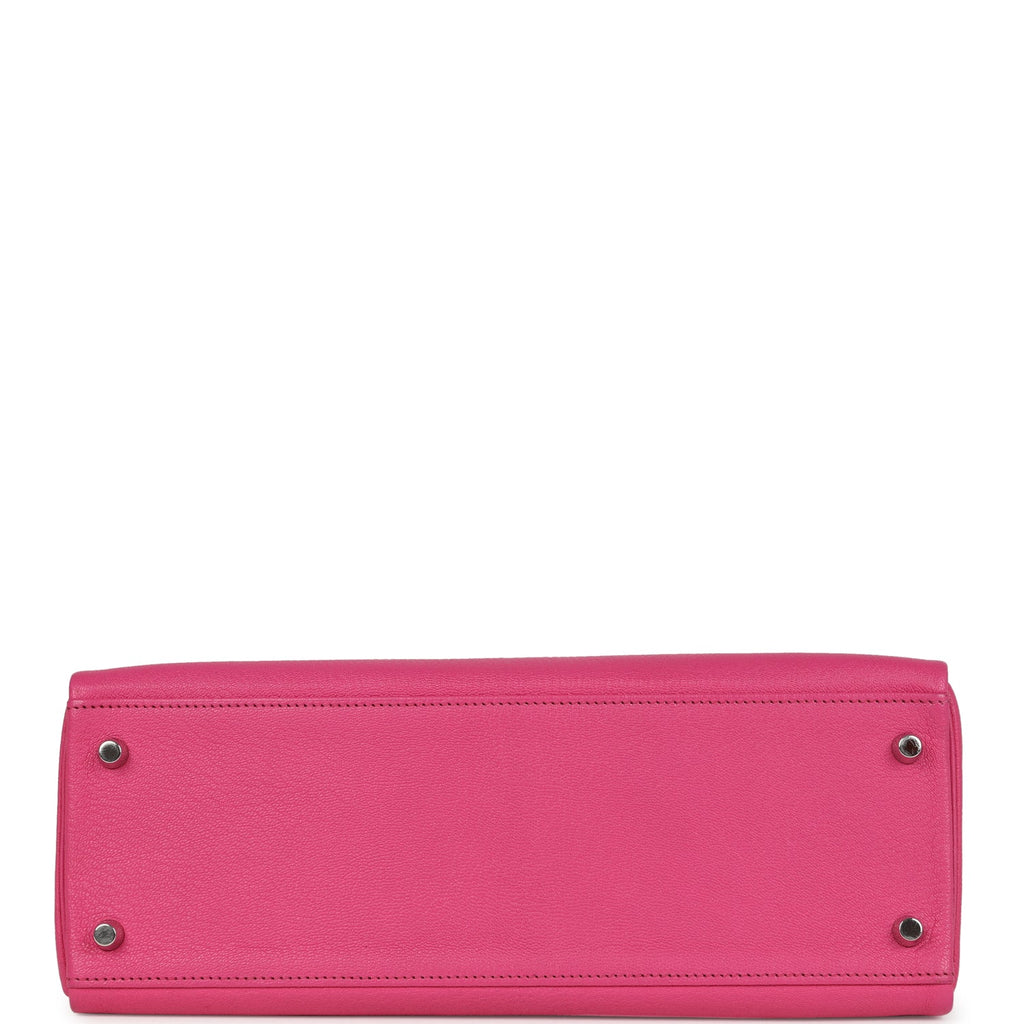 Hermes Kelly Retourne 32 Rose Tyrien Chevre Palladium Hardware