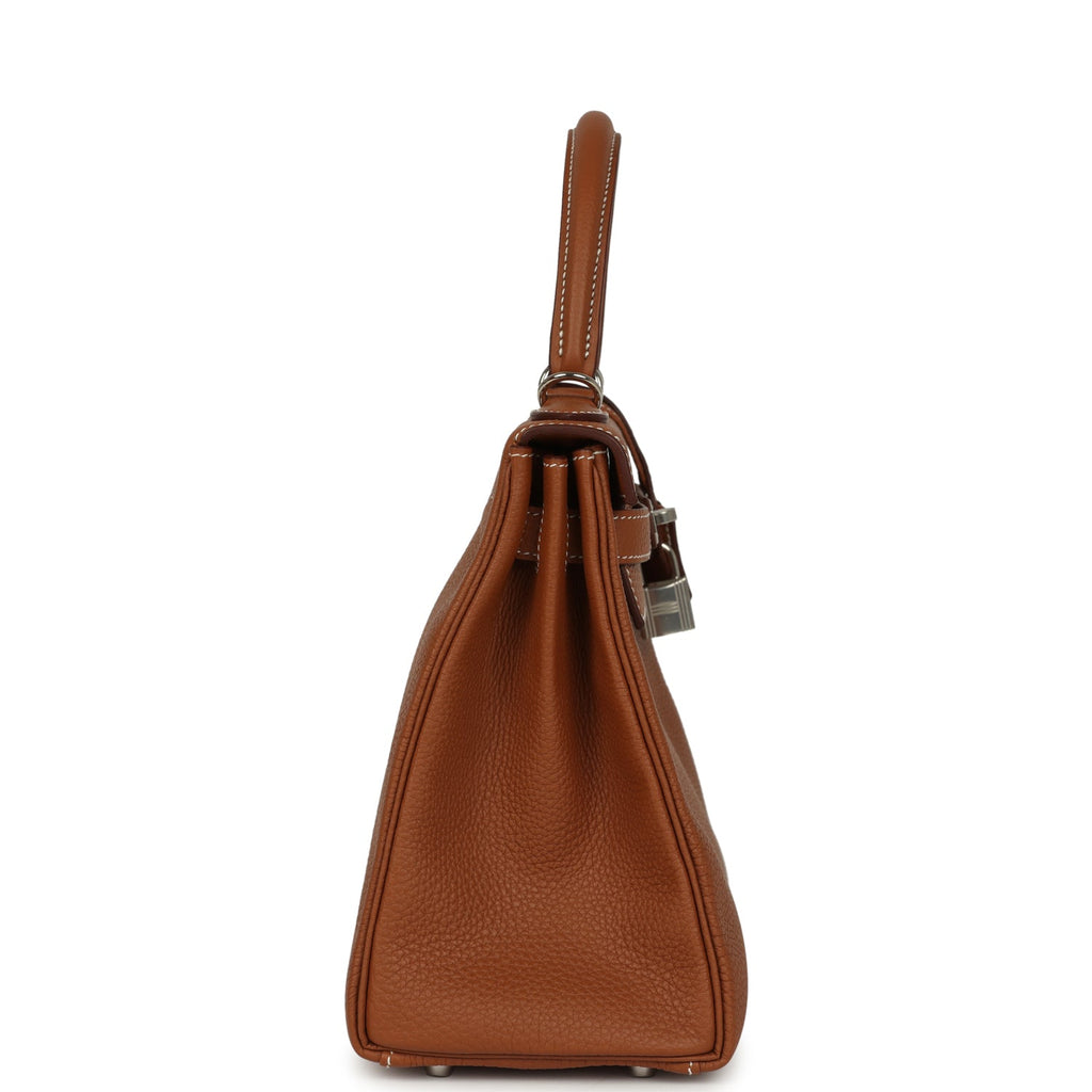 Hermes Kelly Retourne 28 Gold Togo Palladium Hardware