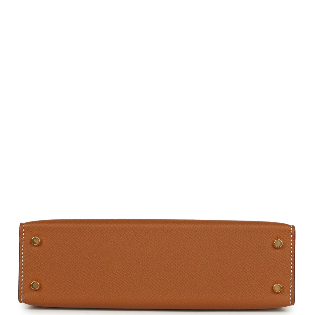 Hermes Kelly Sellier 20 Gold Epsom Gold Hardware
