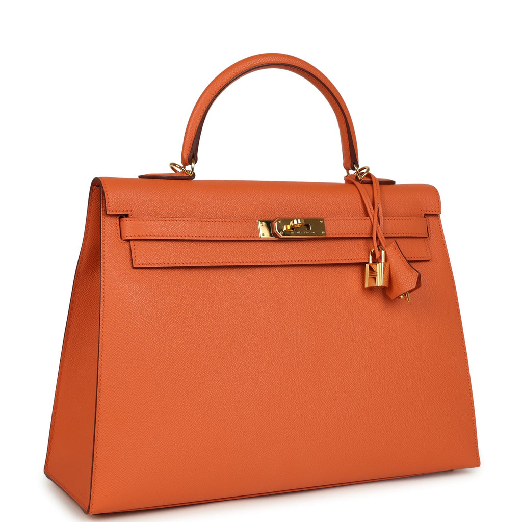 Hermes Kelly Sellier 35 Mango Epsom Gold Hardware
