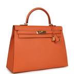 Hermes Kelly Sellier 35 Mango Epsom Gold Hardware