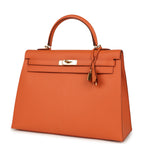 Hermes Kelly Sellier 35 Mango Epsom Gold Hardware