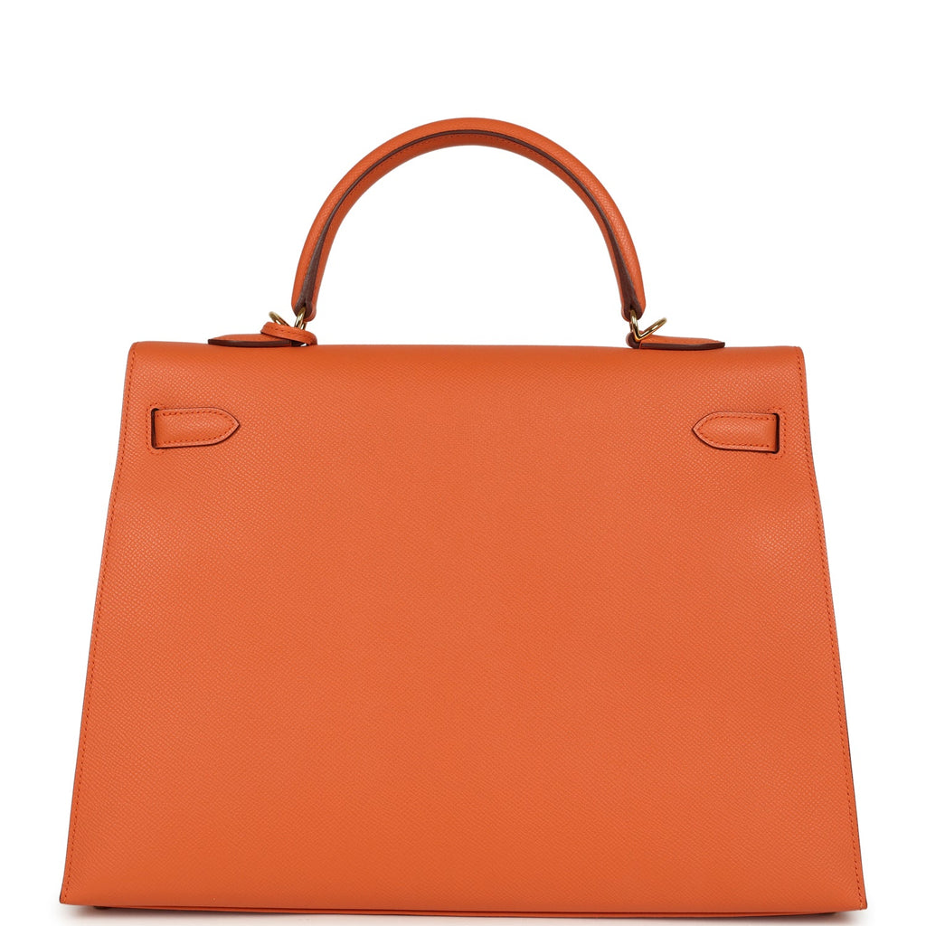 Hermes Kelly Sellier 35 Mango Epsom Gold Hardware