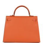 Hermes Kelly Sellier 35 Mango Epsom Gold Hardware