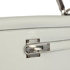 Hermes Kelly Retourne 32 Bleu Pale Clemence Palladium Hardware