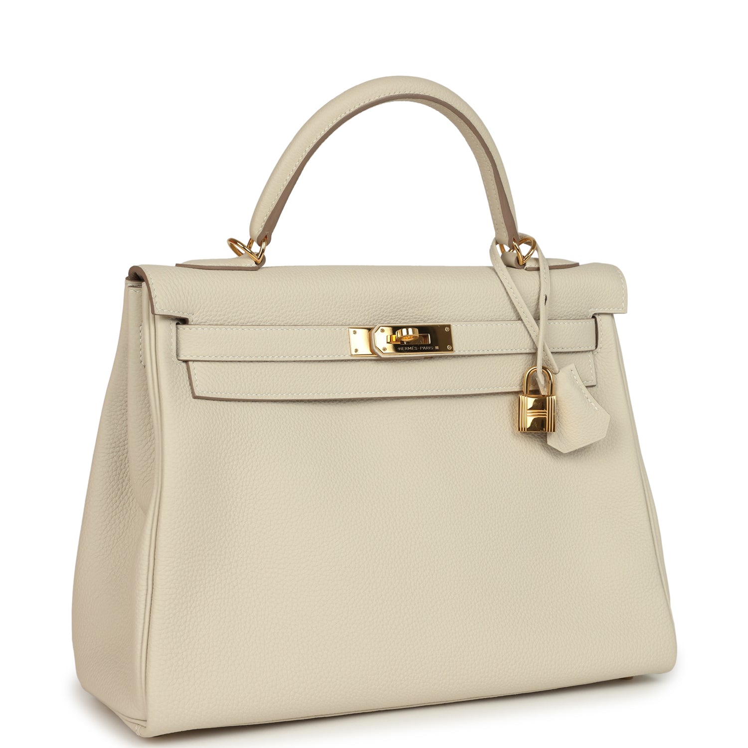 Hermes Kelly Retourne 32 Craie Togo Gold Hardware