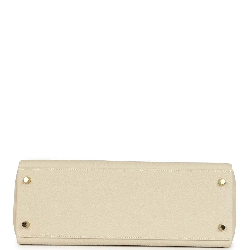 Hermes Kelly Retourne 32 Craie Togo Gold Hardware