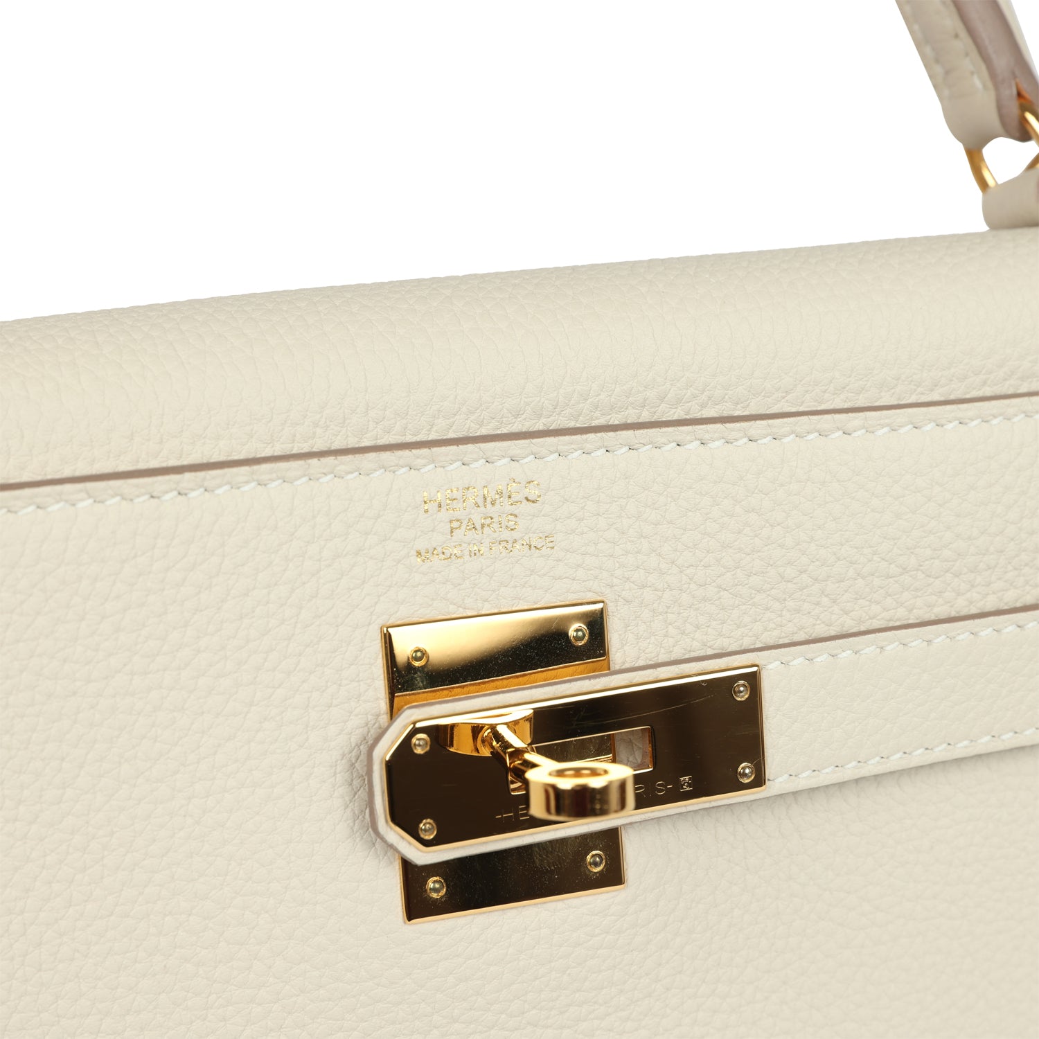 Hermes Kelly Retourne 32 Craie Togo Gold Hardware