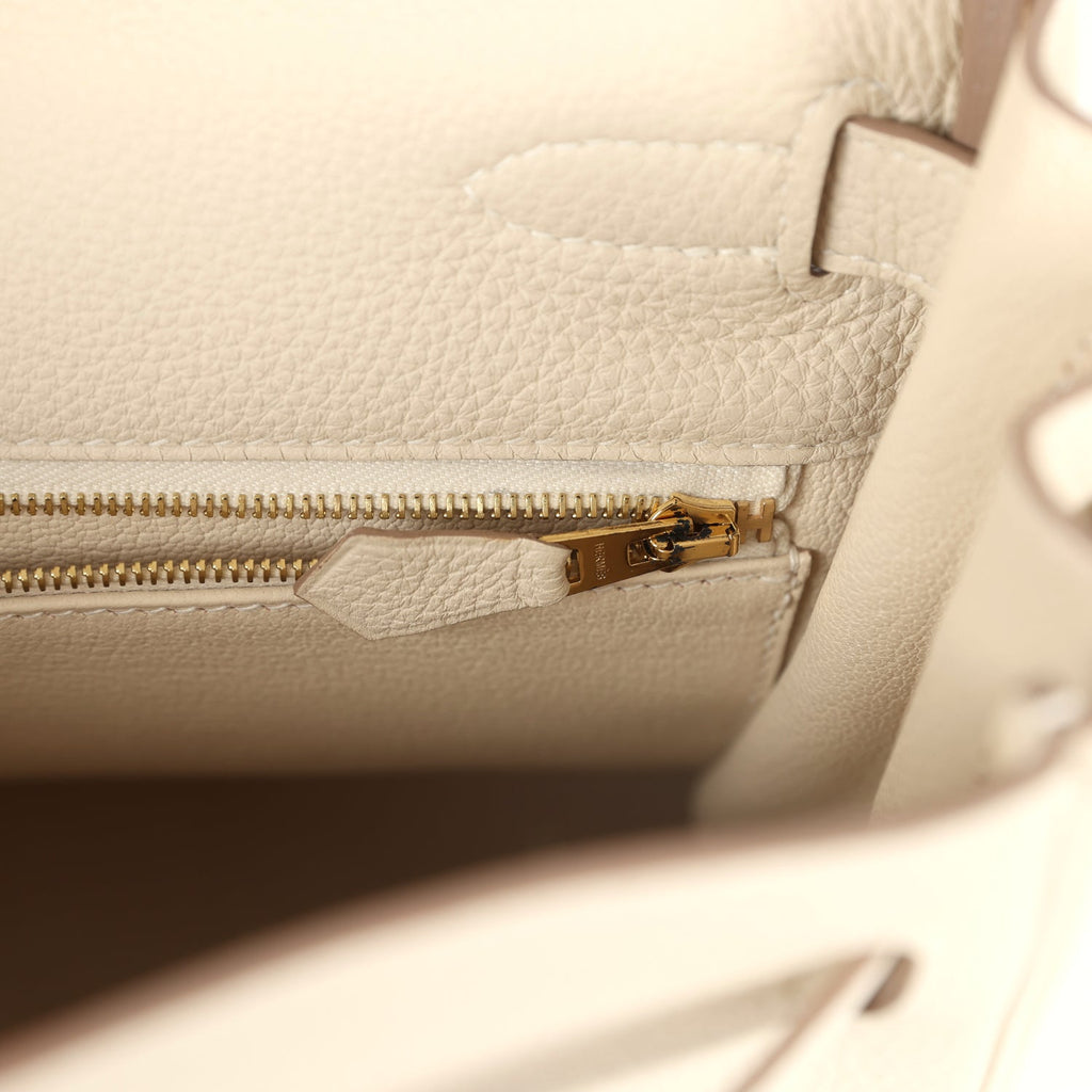 Hermes Kelly Retourne 32 Craie Togo Gold Hardware