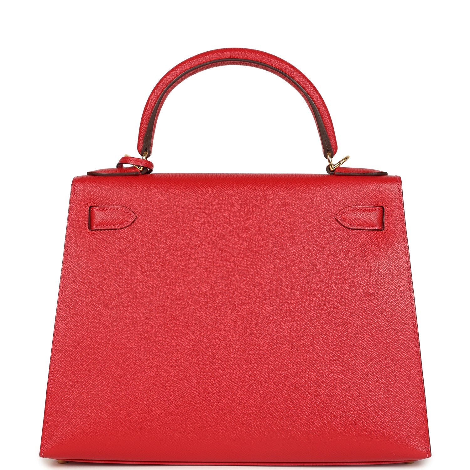 Hermes Kelly Sellier 28 Rouge Casaque Epsom Gold Hardware