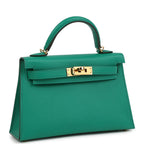 Hermes Kelly Sellier 20 Vert Jade Epsom Gold Hardware