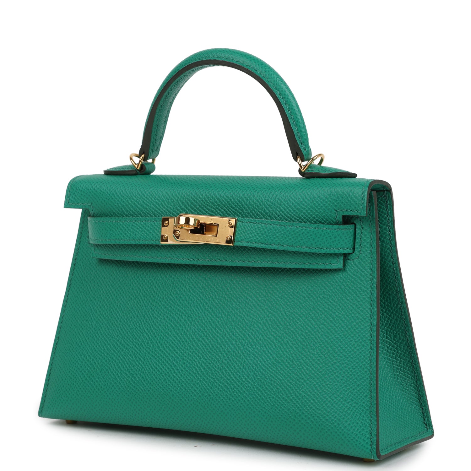 Hermes Kelly Sellier 20 Vert Jade Epsom Gold Hardware